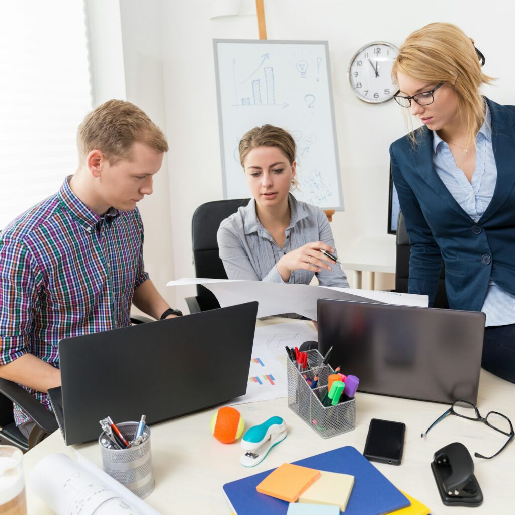 Working together in the office